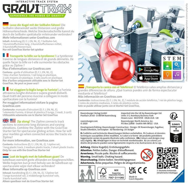 Produktbild Ravensburger GraviTrax Verlängerungsset - Zipline