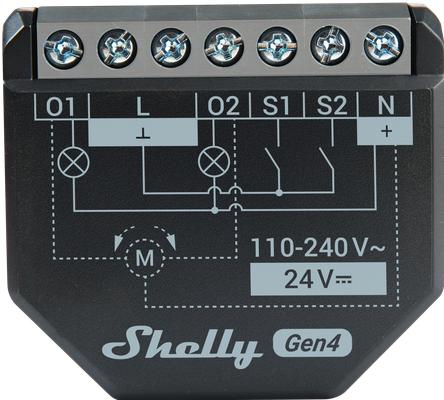 Produktbild Shelly 2PM Gen4 (Schaltaktor)