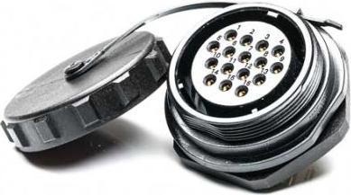 Actual product image RS PRO Power connector Panel mount socket, 16-pin 10.0A, solder termination IP68