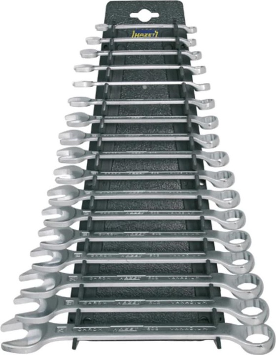 Image du produit HAZET Jeu de clés mixtes 603/17N ∙ Profil à 12 pans extérieurs ∙ 7 - 27 ∙ Nombre d'outils : 17 (7 mm, 8 mm, 9 mm, 10 mm, 11 mm, 12 mm, 13 mm, 14 mm, 15 mm, 16 mm, 17 mm, 18 mm, 19 mm, 21 mm, 22 mm, 24 mm, 27 mm)