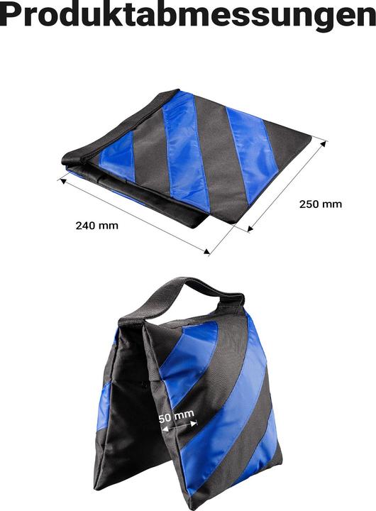 Produktbild Walimex pro WT-806 Lichtstativ + Sandsack Set befüllbar Gewichtssack Fotostativ (256 cm, 6 kg)
