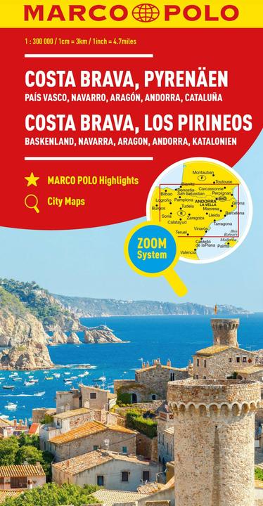 Actual product image Regional Map Costa Brava, Pyrenees 1:300.000