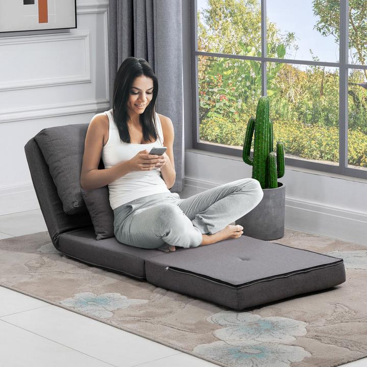 Actual product image Homcom Floor sofa with adjustable backrest