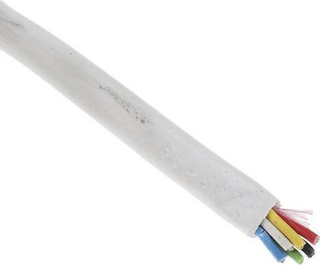 RS PRO White 6 core signal cable,7/0.2mm 100m (100 m)