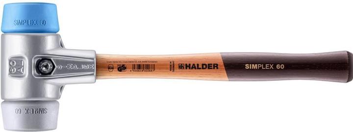 Actual product image Halder Soft faced hammer 850 60mm TPE-soft/TPE-mid AL housing Simplex (850 g)