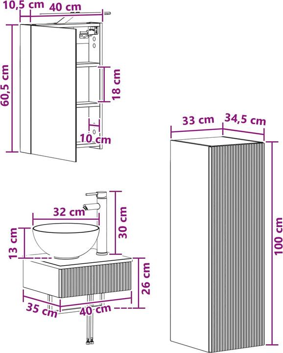 Produktbild vidaXL Badezimmerschrank