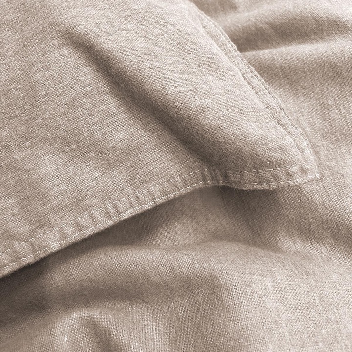 Image du produit H.G. Hahn-Haustextilien Hahn Flanell Bettwäsche Stone-Washed (Set de linge de lit, 155x220 cm + 80x80 cm)