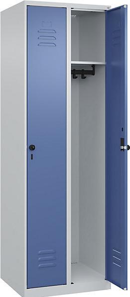Image du produit C+P CP Vestiaire Classic Plus gris clair, bleu lointain 080000-20-S10006, 2 casiers 60,0 x 50,0 x 185,0 (60 cm, 185 cm)