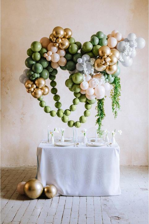 Image du produit Partydeco Ballons à chaîne Linking Ballon décoratif vert olive 33cm, 20 pièces (1 x)