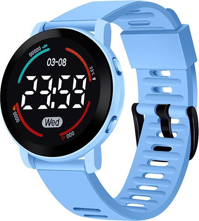 Cbx M6 Sport LED orologio digitale con cinturino in silicone display 12 ore blu chiaro (40 mm)