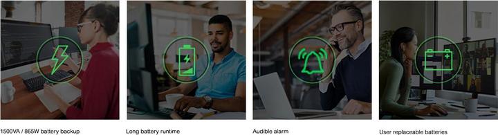 Productafbeelding APC Back-UPS PRO 1500 GR SchuKo - UPS (865 Watt) (865 W, Lijninteractief UPS)