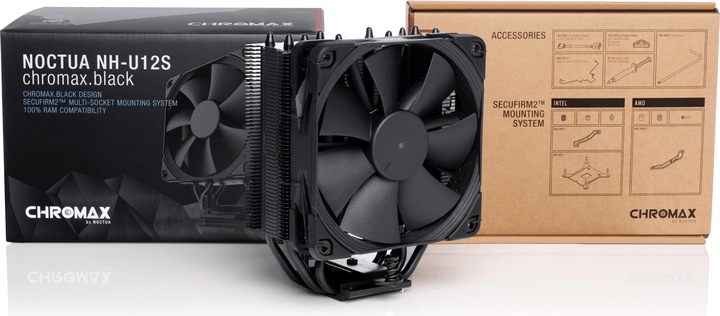 Actual product image Noctua NH-U12S Chromax Black (158 mm)