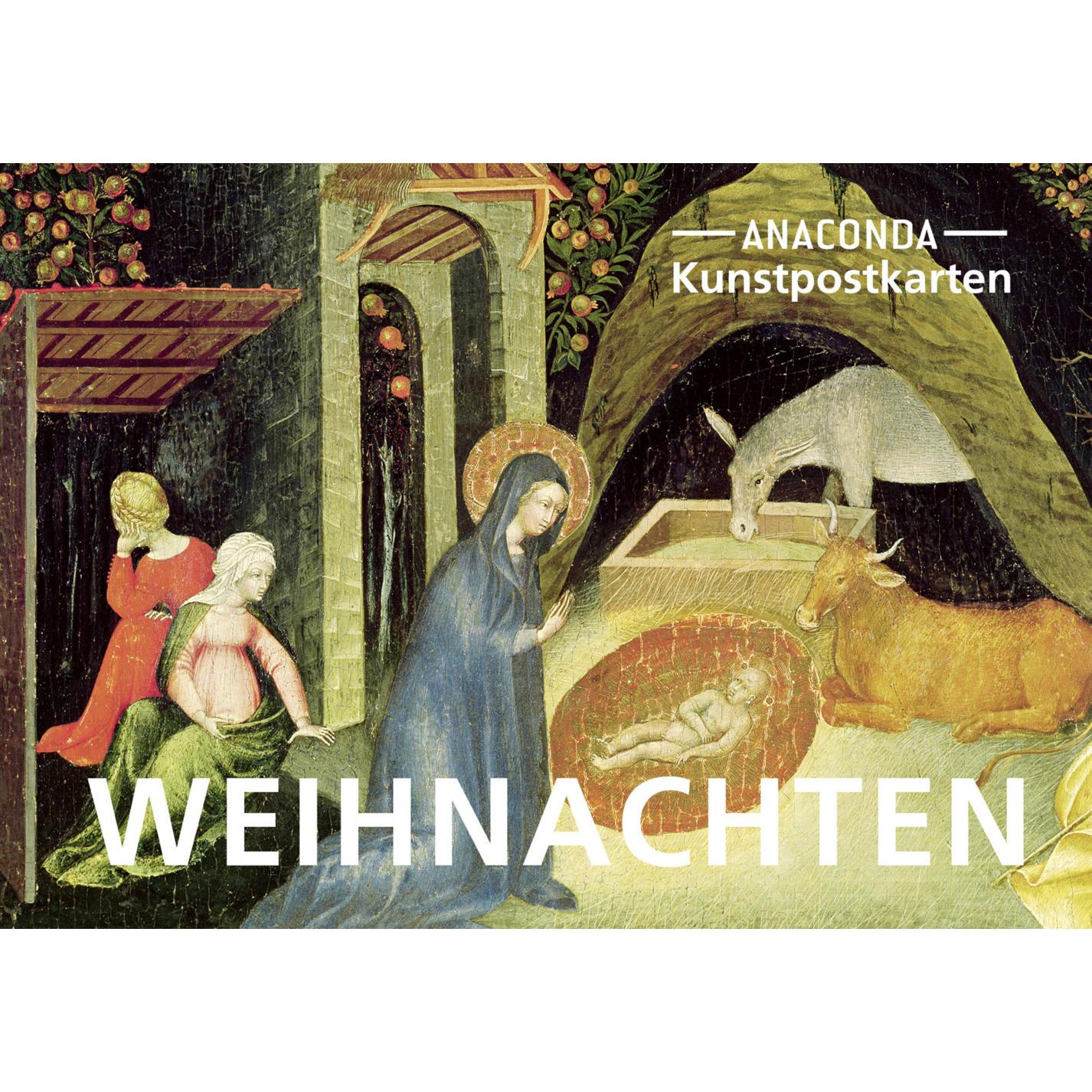 Anaconda, Grusskarte + Briefpapier, Postkarten-Set Weihnachten (20 Stk.)