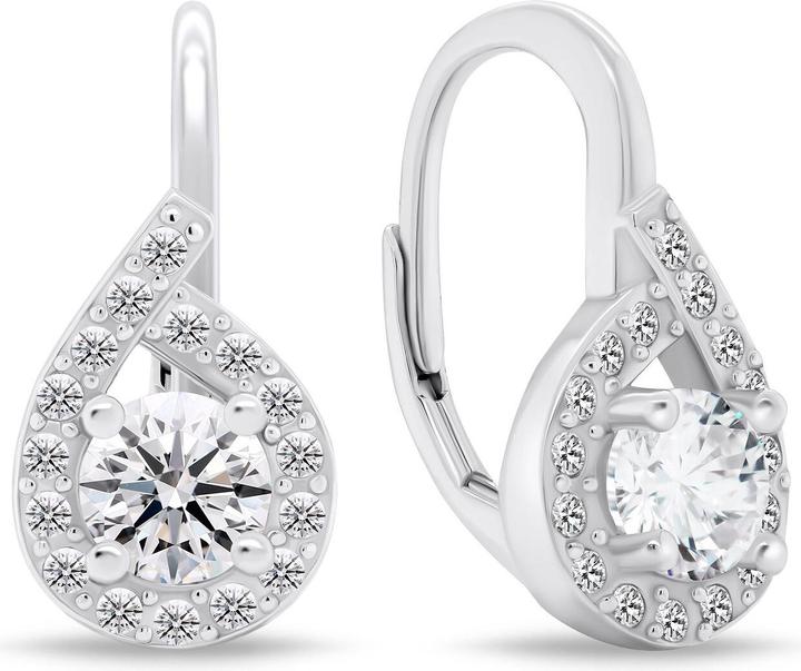 Produktbild Brilio Silver - Sparkling silver earrings with clear zircons EA756W