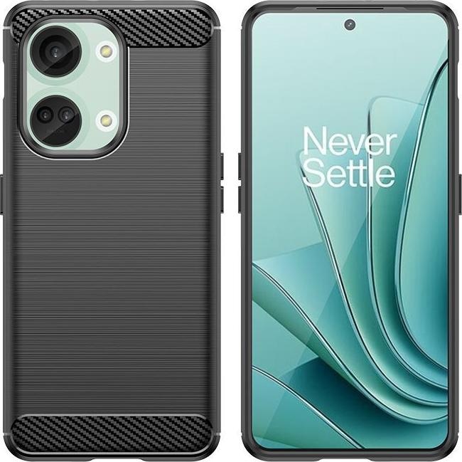 Produktbild Hurtel Carbon Case silicone case for OnePlus Ace 2V/OnePlus Nord 3 - black (OnePlus Nord 3, OnePlus Ace 2V)