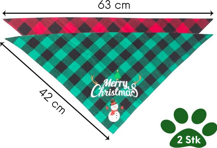 Produktbild Suba 2 Stücke Weihnachten Haustier Bandanas (Hundehalstuch)