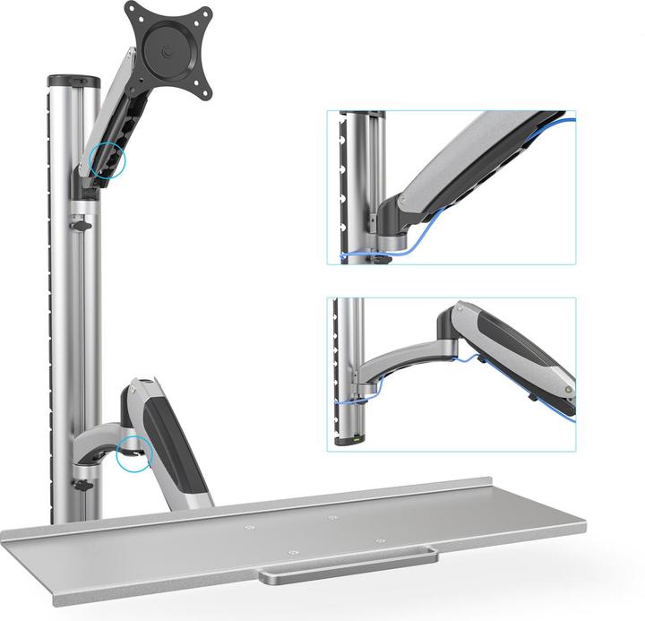 Image du produit Digitus Station de travail flexible, murale dm. (Mur, 27")