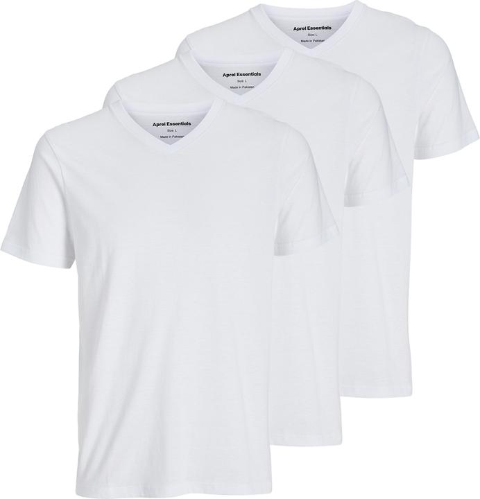 Immagine prodotto Aprel Confezione da 3 pezzi Unicoloured T-shirt con scollo a V (XXL)