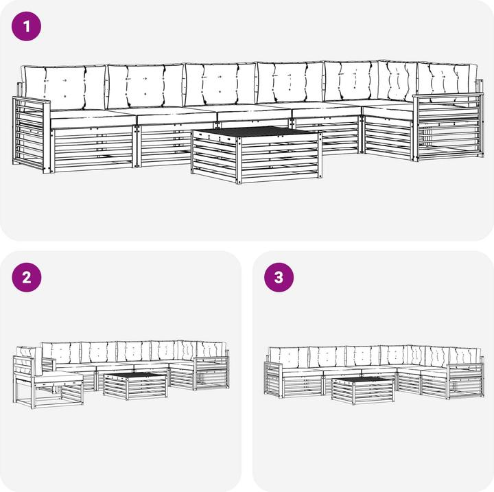 Produktbild vidaXL Outdoor-Sofa