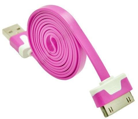 Produktbild Hermex iPhone iPad 30-Pin Dock Ladekabel 2M FLACH PINK