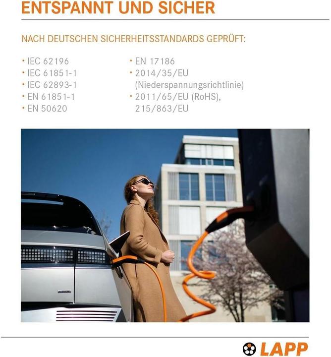 Image du produit Lapp Mobility EV-TYP2 Ladekabel HELIX 1-phasig (Type 2, 7.40 kW, 32 A, 5 m)