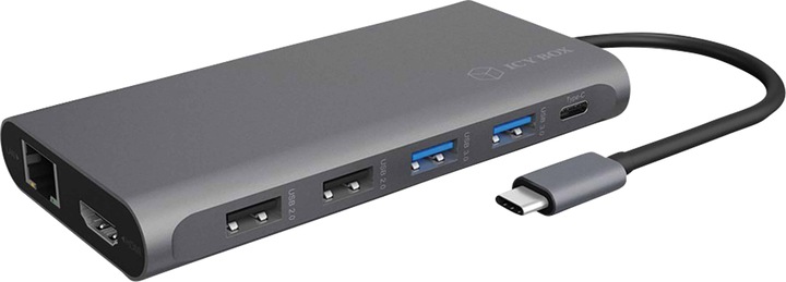 Icy Box IB-DK4050-CPD (USB-C, 12 Ports)