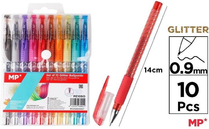 Produktbild Main paper Glitzerstift 0,9 mm 10 Farben (Mehrfarbig)