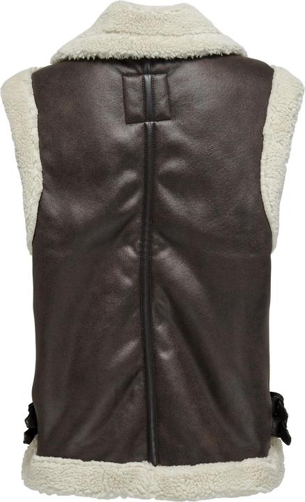 Immagine prodotto Only Giacca biker con colletto a scomparsa e gilet in look pelle (M)