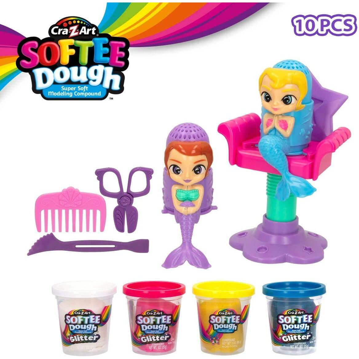 Cra-z-art Knetspiel Softee Dough Haar sirenas (4 Stück)