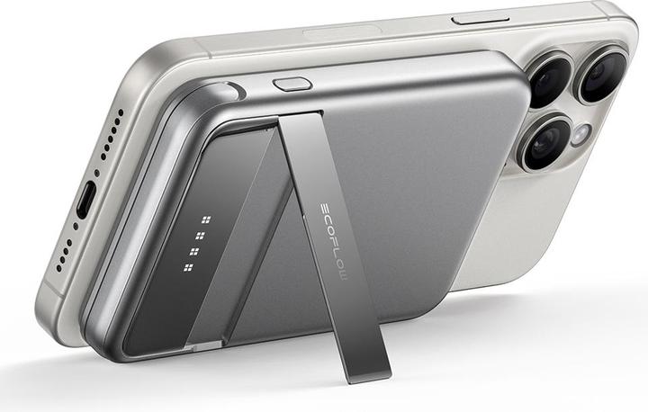 Actual product image EcoFlow RAPID Magnetic Powerbank silver 5,000mAh (5000 mAh, 30 W, 19.34 Wh)