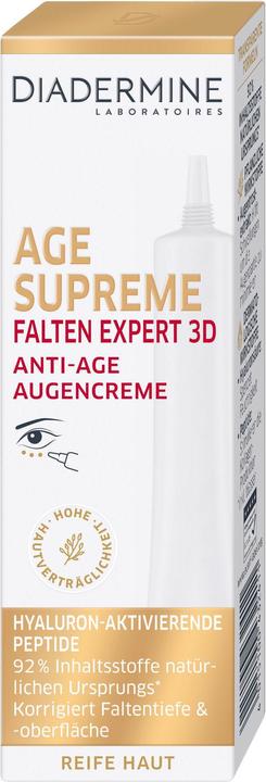 Image du produit Diadermine Crème contour des yeux Age Supreme Rides Expert 3D Anti-Age 15 ml (Crème pour les yeux, 15 ml, Journée)