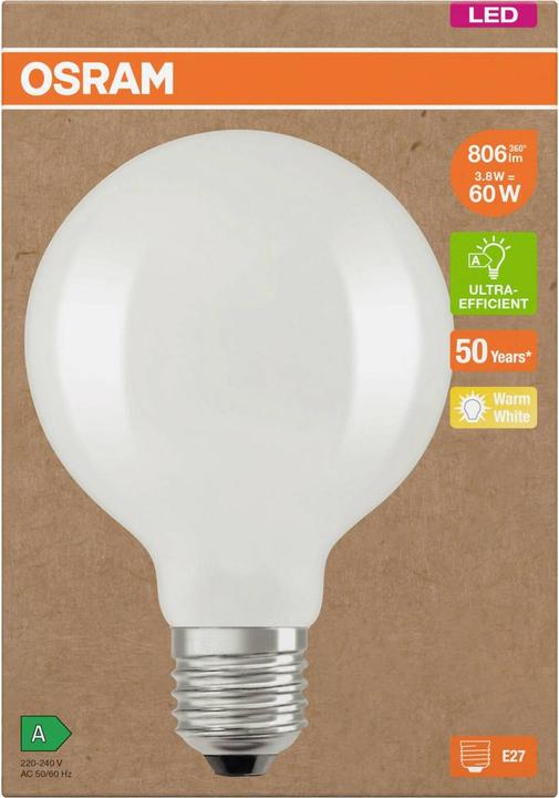 Produktbild Osram Led Lamps Classic Globe (E27, 806 lm, 1 x)