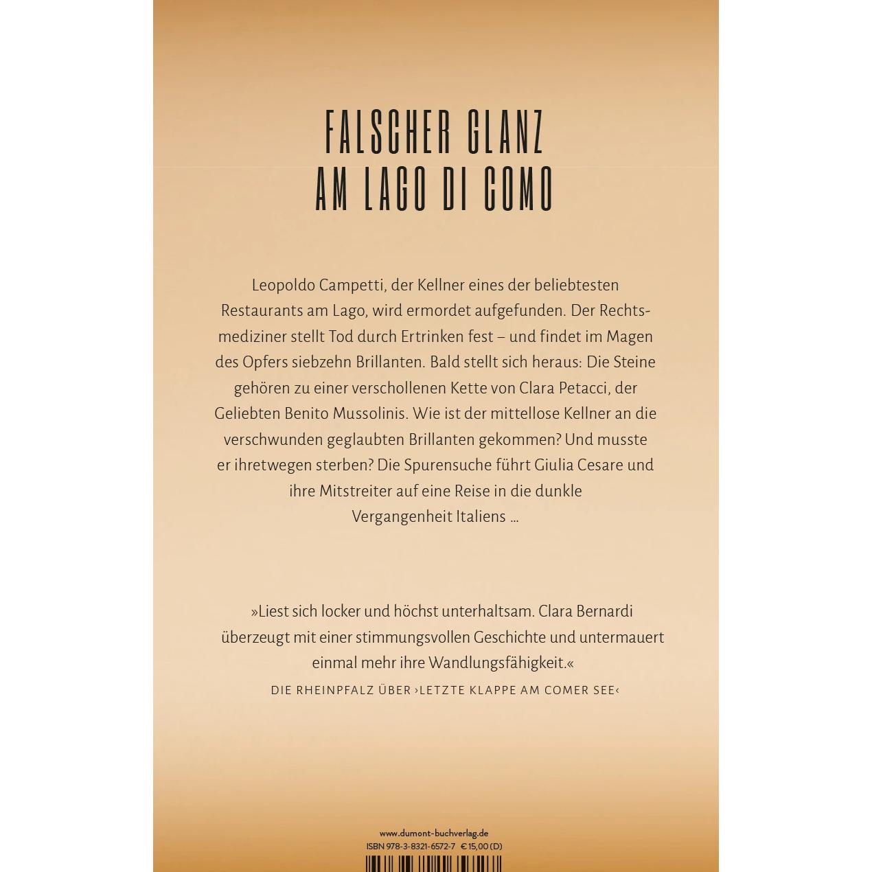 Thumbnail - Schwarze Brillanten am Comer See, Belletristik von Clara Bernardi