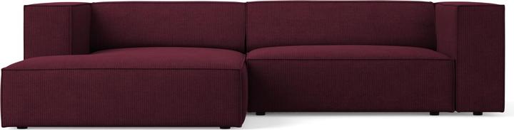 Actual product image Cosmopolitan Design Left Corner Sofa, "Arendal", 3 Seats, Ruby, 224x166x70 Made in Europe (Corner sofa)
