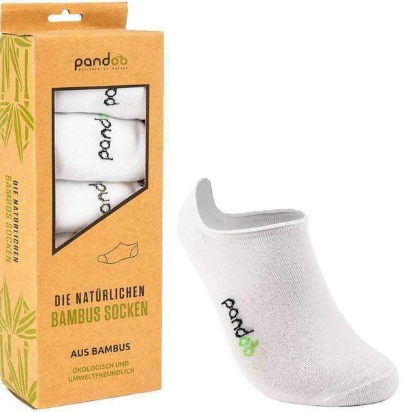 Pandoo Bambus-Füsslinge, 6 Stück, 39-42, weiss (6er Pack, 39 - 42)