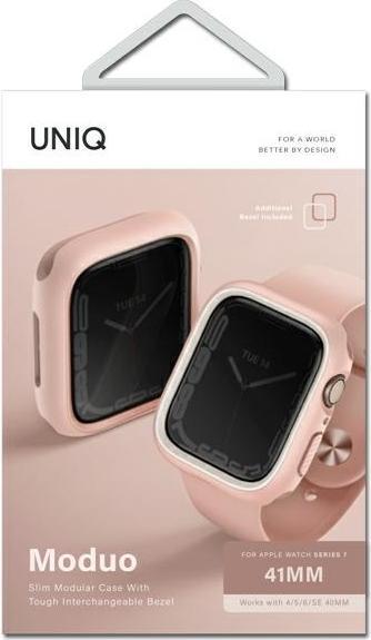 Produktbild Uniq etui Moduo Apple Watch Series 4/5/6/7/8/SE 40/41mm różowy-biały/blush-white