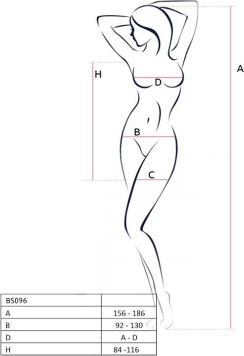 Produktbild Passion Bs096 Bodystocking Blanco Talla Unica