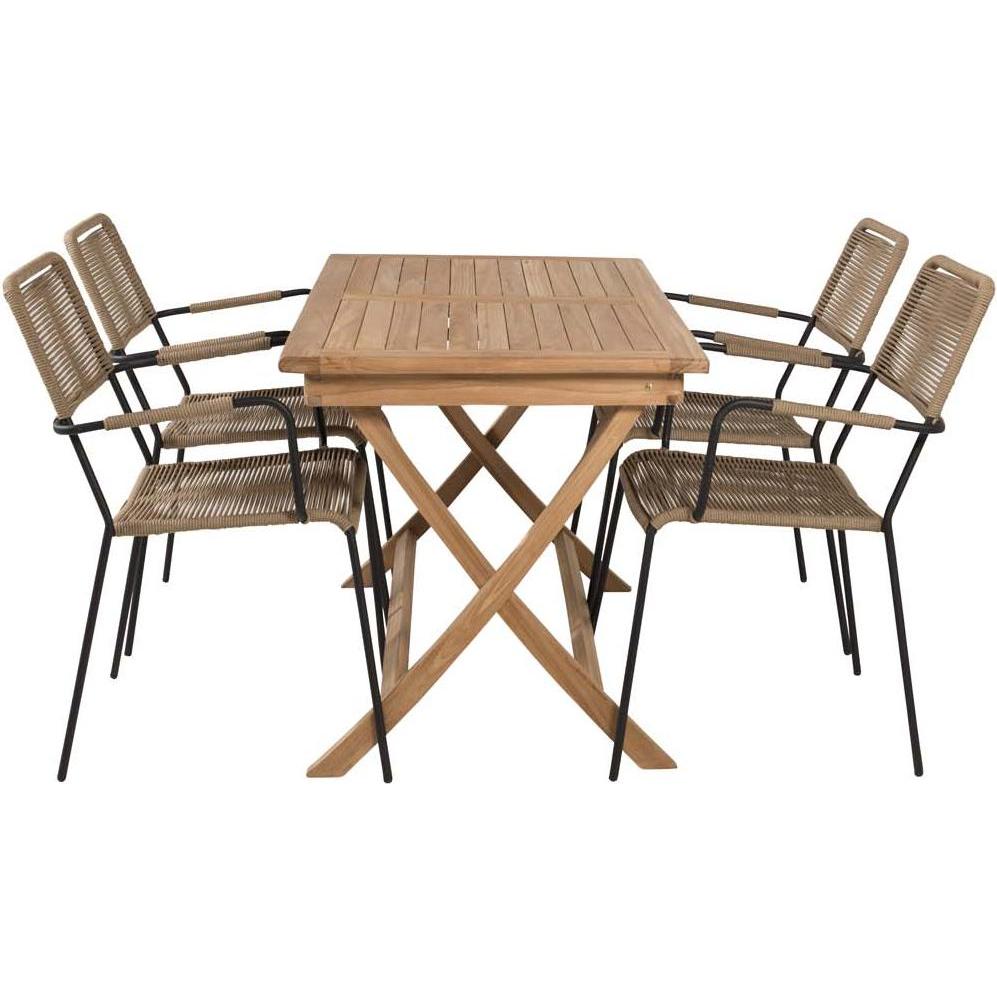 Thumbnail - Ebuy24, Gartentisch + Balkontisch, Gartenset Kenya 5-teilig (70 cm)