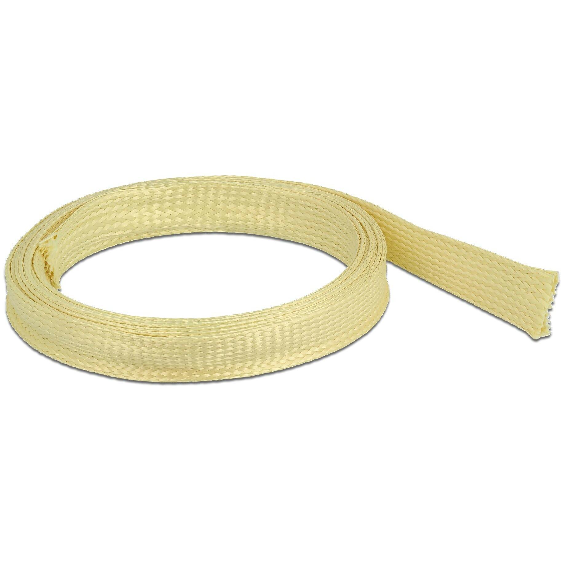 Delock, Kabelschutz + Kabelführung, Geflechtschlauch aus Aramid Fasern 2 m x 15 mm (Kabelschlauch, 2000 mm)