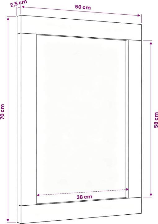 Image du produit vidaXL Badezimmer Spiegel (50 x 3 cm)