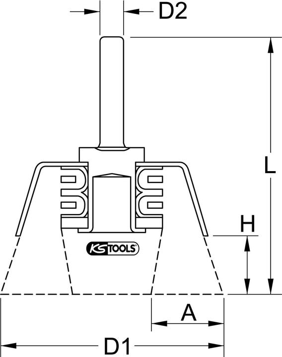 Produktbild KS Tools Rostfreie Drahttopfbürste 0,3mm, Ø 65mm