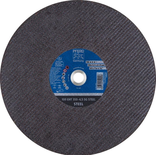 Pferd Disques à tronçonner 100 EHT 350-4,5 SG STEEL/22,23