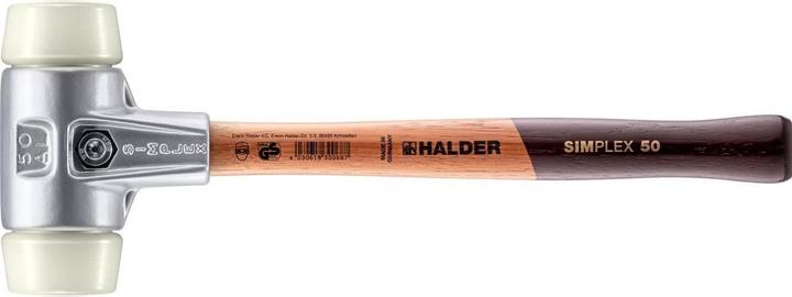 Actual product image Halder Soft Face Hammer SIMPLEX Length 370 mm Head-Ø 50 mm Wood (720 g)