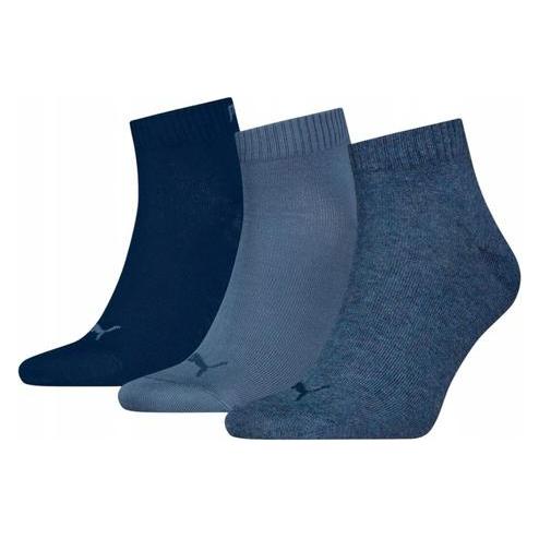 Puma, Vrouwen, Sokken, Kwartrond, Blauw, (Set Van 3, 47/49)