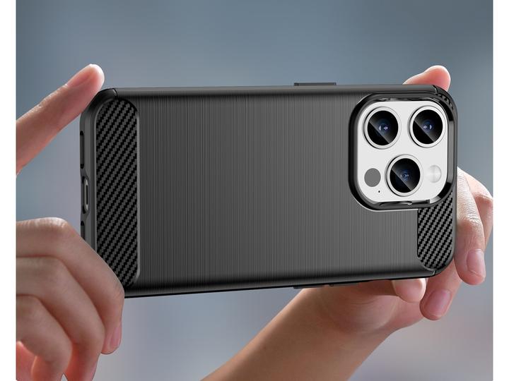 Produktbild Screenguard Apple iPhone 15 Pro Hülle Carbon Brushed Soft TPU (Apple iPhone 15 Pro)