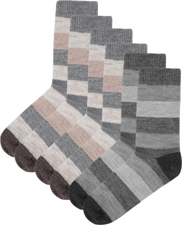 Actual product image Normani 6 pairs of alpaca socks wide striped (pack of 6, 43 - 46)