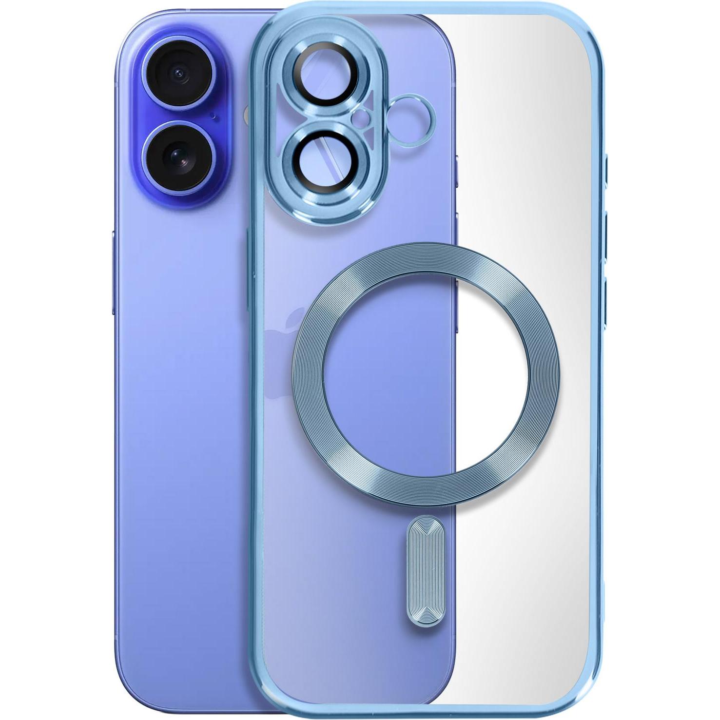 Avizar Metallic Case (Apple iPhone 16 Plus), Smartphone Hülle, Blau