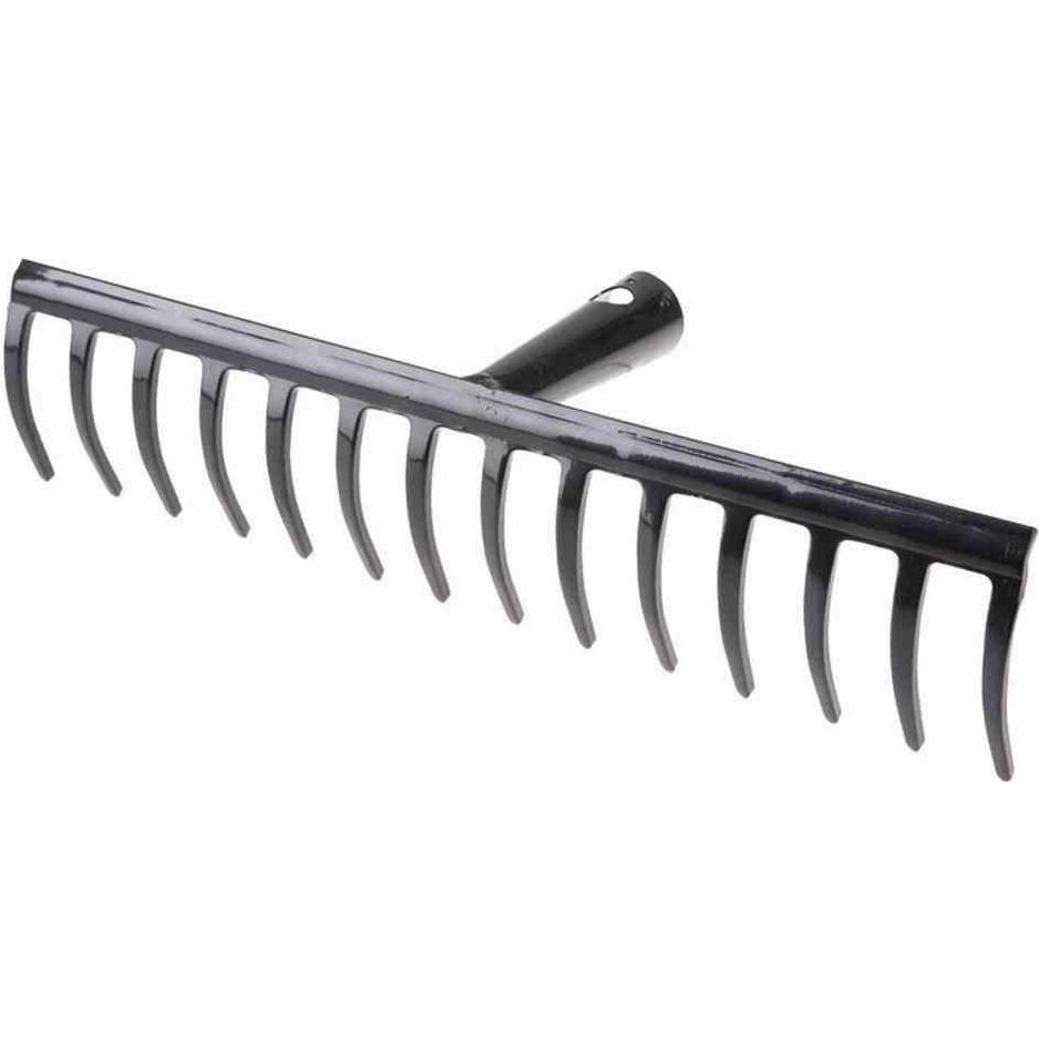 Freund Victoria, Rechen, Rechen, 66144 Gartenrechen, aus Stahl in silber, Arbeitsbreite: 35 cm, ohne Stiel, Stielaufnahm...