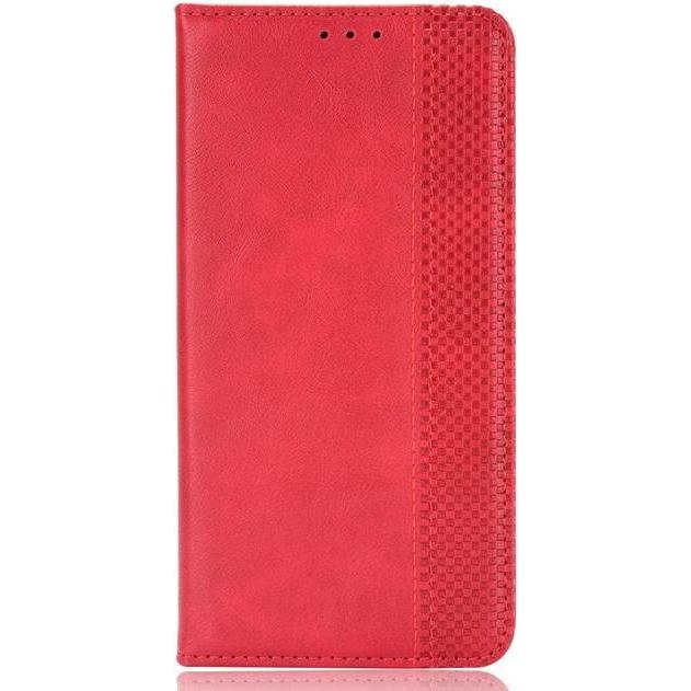 MU Classic Classic V Leder Bookcover Series (Xiaomi Black Shark 4 Pro), Smartphone Hülle, Rot