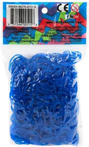 Rainbow Loom Gummibänder ozeanblau jelly (24 Stk.)